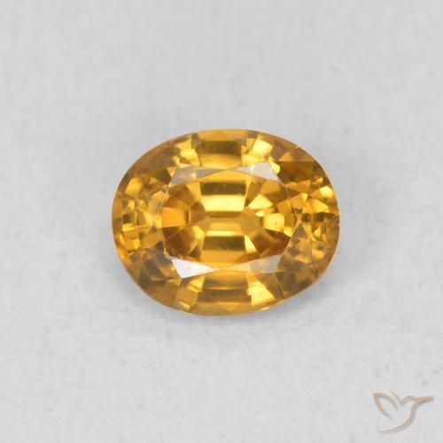 0.57ct Naturel Doré foncé Zircon, ovale, VVS