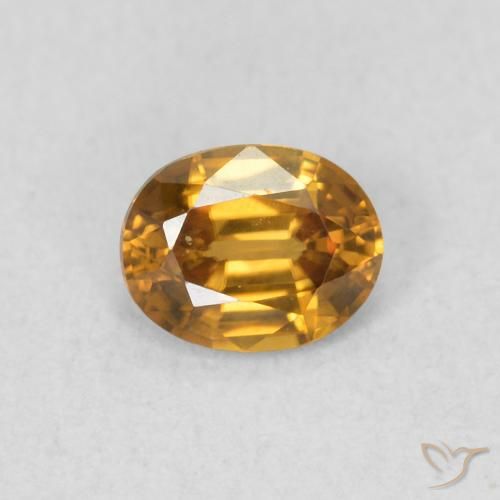0.58ct Naturel Brun doré Zircon, ovale, VVS