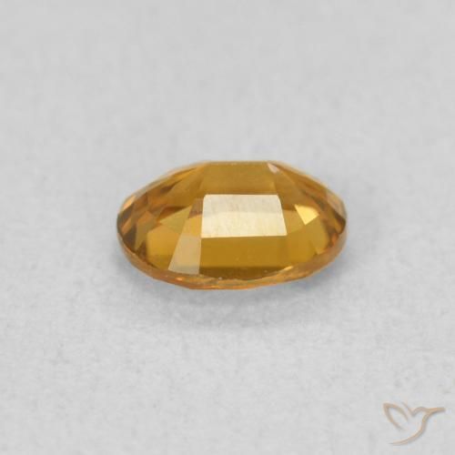 Zircon Brun doré naturelle ovale, 0.58 ct, VVS
