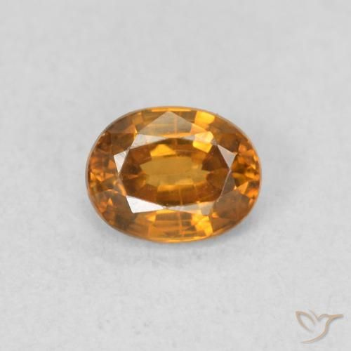 0.60ct Naturel Orange terre Zircon, ovale, VS