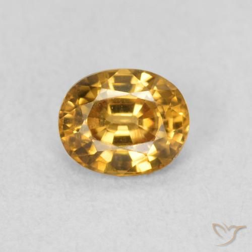0.65ct Naturel Doré brunâtre Zircon, ovale, VS