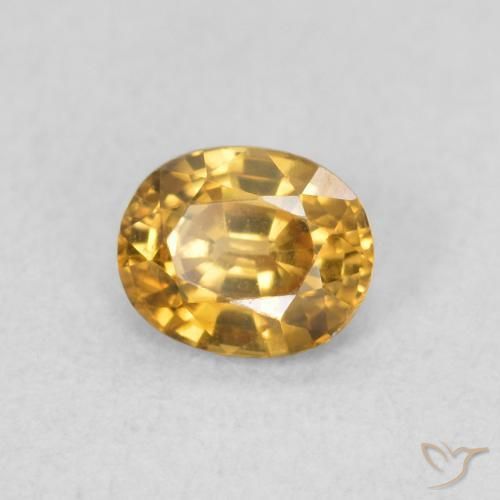 Zircon Doré brunâtre naturelle ovale, 0.65 ct, VS