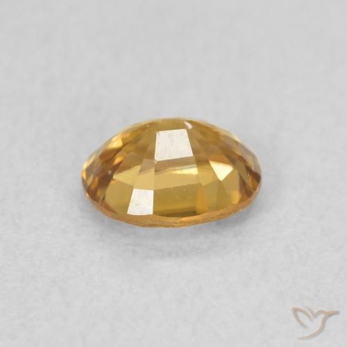 Zircon Doré brunâtre naturelle ovale, 0.65 ct, VS