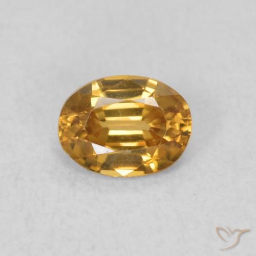 0.57ct Naturel Brun doré Zircon, ovale, VVS