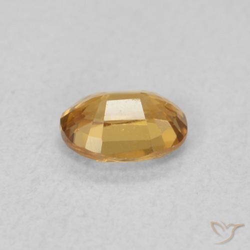 Zircon Brun doré naturelle ovale, 0.57 ct, VVS
