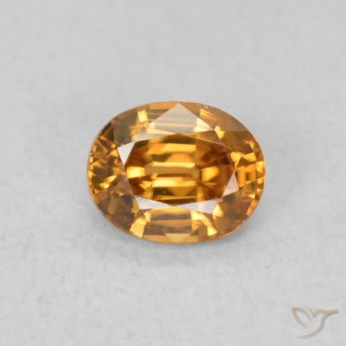 0.62ct Naturel Orange moyen Zircon, ovale, VVS