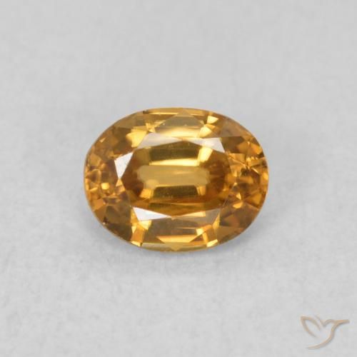 0.61ct Naturel Orange moyen Zircon, ovale, VVS