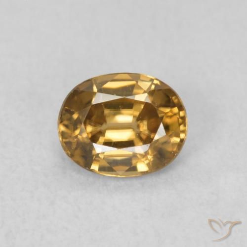 0.64ct Naturel Brun doré Zircon, ovale, VVS