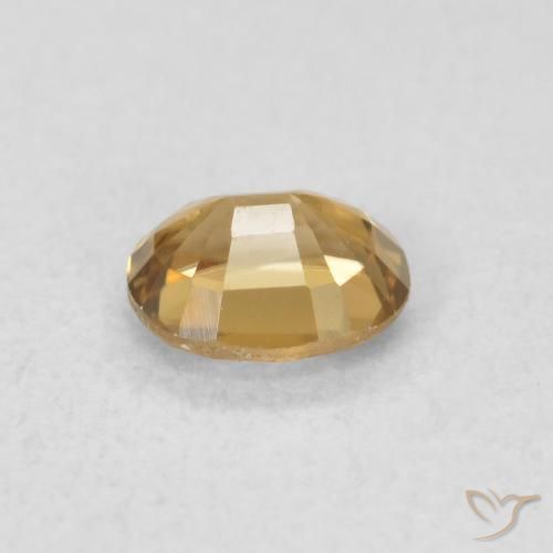 Zircon Brun doré naturelle ovale, 0.64 ct, VVS