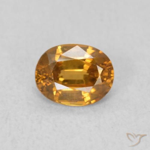 0.63ct Naturel Orange brun Zircon, ovale, VVS