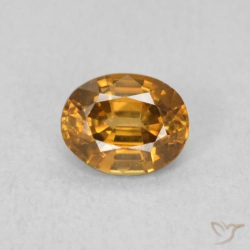 0.60ct Naturel Orange brun Zircon, ovale, VVS