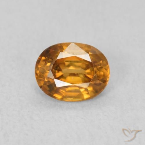 0.62ct Naturel Orange brun Zircon, ovale, VVS-VS