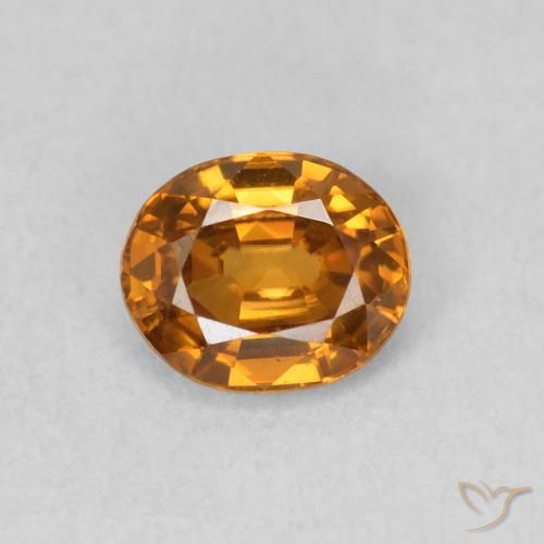 0.94ct Naturel Orange brunâtre Zircon, ovale, VVS