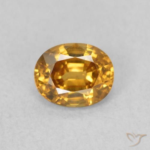 0.58ct Naturel Brun doré Zircon, ovale, VVS