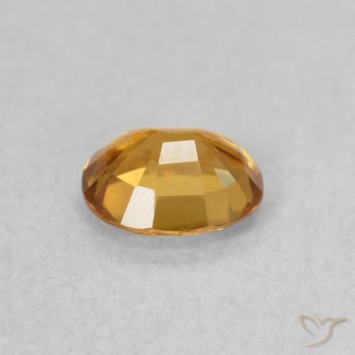 Zircon Brun doré naturelle ovale, 0.58 ct, VVS
