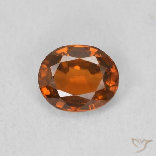 0.87ct Naturel Orange foncé Zircon, ovale, VVS