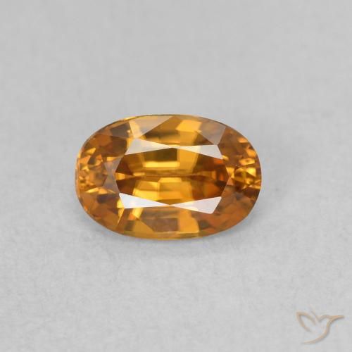 0.74ct Naturel Orange moyen Zircon, ovale, VVS