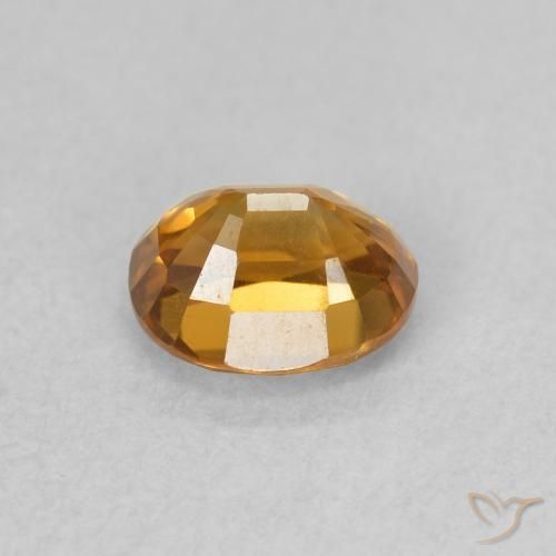 Zircon Orange moyen naturelle ovale, 1.10 ct, VVS