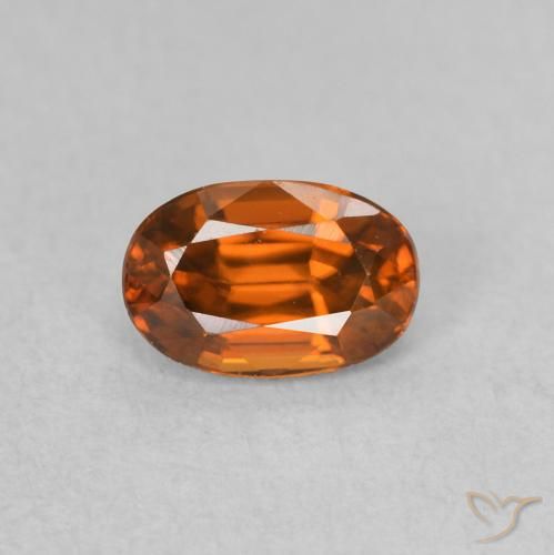 0.85ct Naturel Orange feu Zircon, ovale, VVS