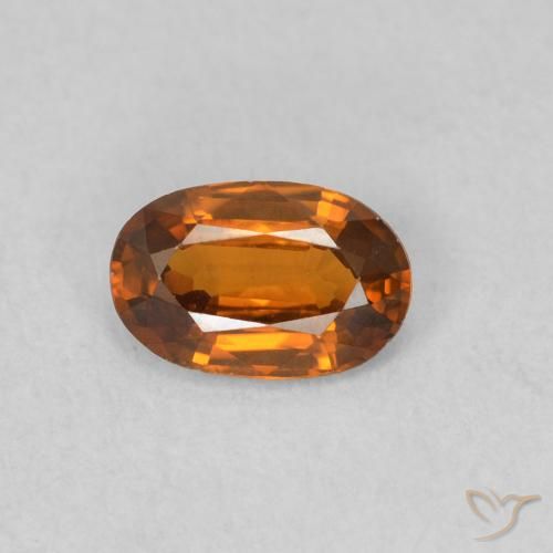 0.62ct Naturel Orange moyen Zircon, ovale, VVS