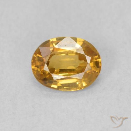 0.55ct Naturel Doré Zircon, ovale, VVS-VS