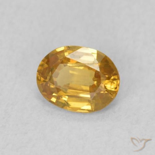 Zircon Doré naturelle ovale, 0.55 ct, VVS-VS