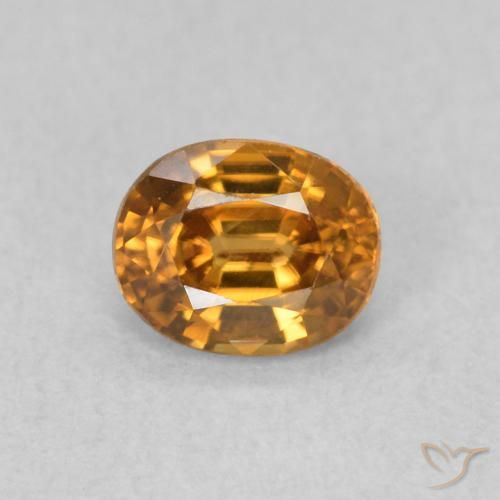 0.66ct Naturel Brun doré Zircon, ovale, VVS-VS, Photo A