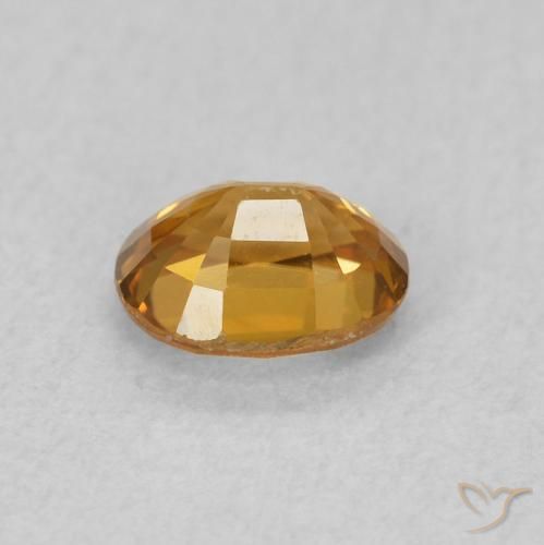 Zircon Brun doré naturelle ovale, 0.66 ct, VVS-VS