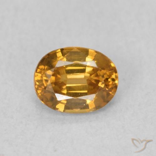 0.63ct Naturel Brun doré Zircon, ovale, VVS