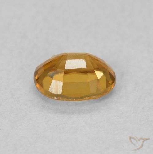 Zircon Brun doré naturelle ovale, 0.63 ct, VVS