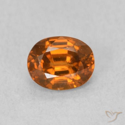 0.68ct Naturel Orange moyen Zircon, ovale, VVS