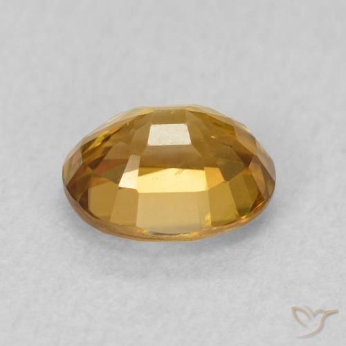 Zircon Doré naturelle ovale, 1.07 ct, VS