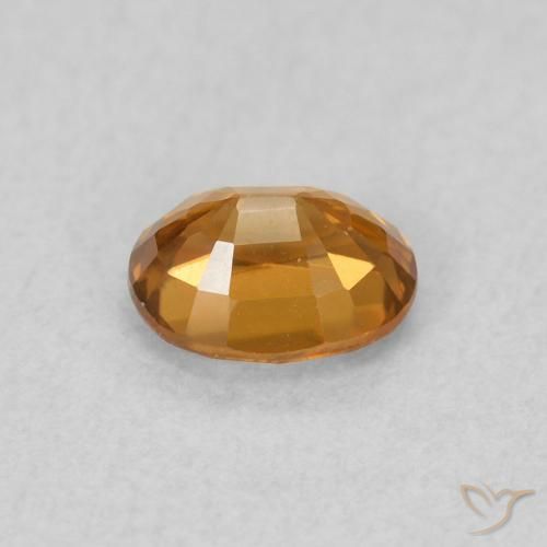Zircon Brun doré naturelle ovale, 0.60 ct, VVS