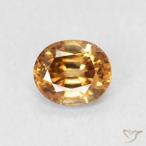 0.96ct Naturel Orange moyen Zircon, ovale, VVS