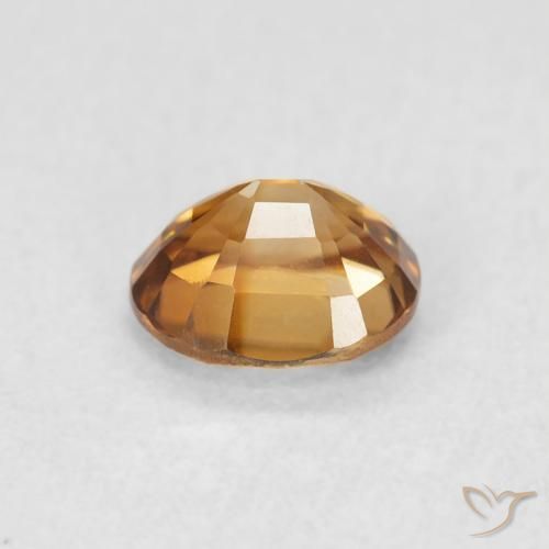 Zircon Orange moyen naturelle ovale, 0.96 ct, VVS