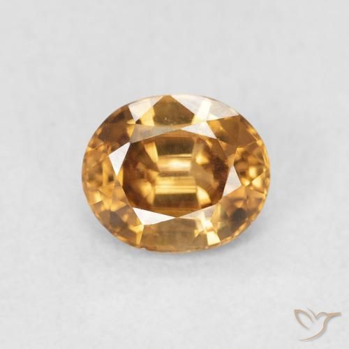0.96ct Naturel Orange moyen Zircon, ovale, VVS