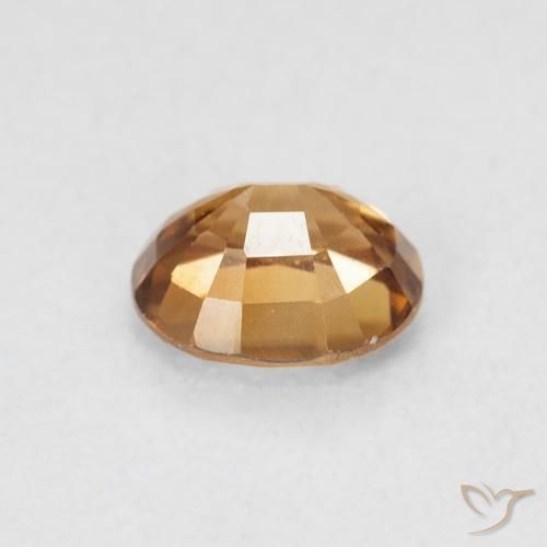 Zircon Orange moyen naturelle ovale, 0.96 ct, VVS