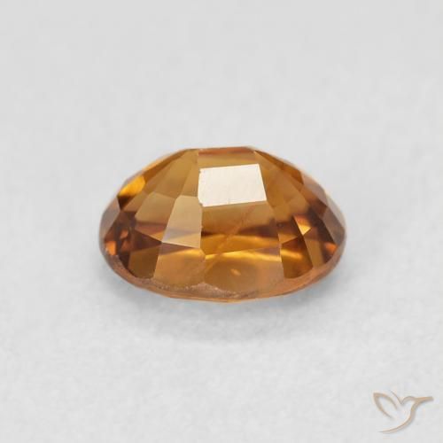 Zircon Orange moyen naturelle ovale, 1.12 ct, VS