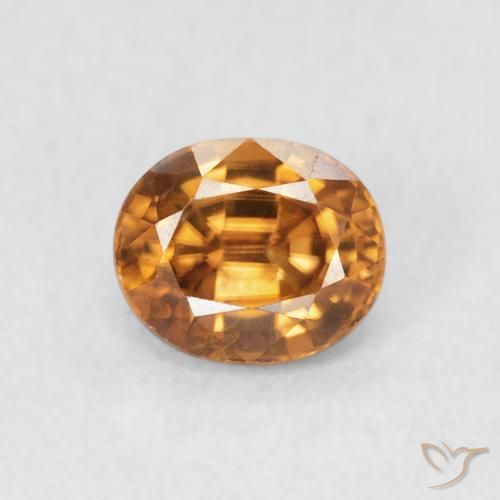1.05ct Naturel Orange brun Zircon, ovale, VS