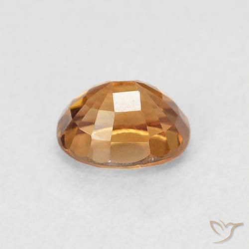 Zircon Orange brun naturelle ovale, 1.05 ct, VS