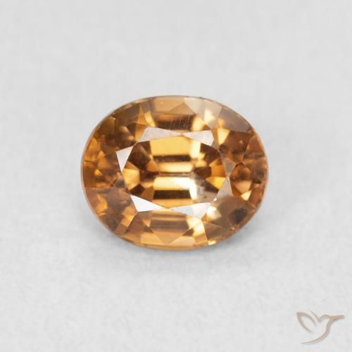 1.11ct Naturel Orange rouille Zircon, ovale, VS