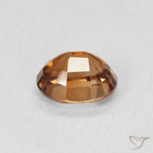 Zircon Orange rouille naturelle ovale, 1.11 ct, VS