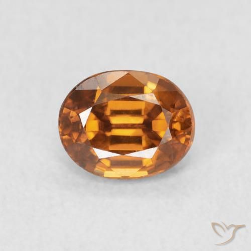 1.02ct Naturel Orange moyen Zircon, ovale, VVS-VS