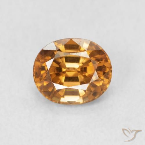 1.06ct Naturel Orange moyen Zircon, ovale, VS