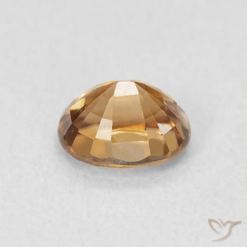 Zircon Orange moyen naturelle ovale, 1.06 ct, VS