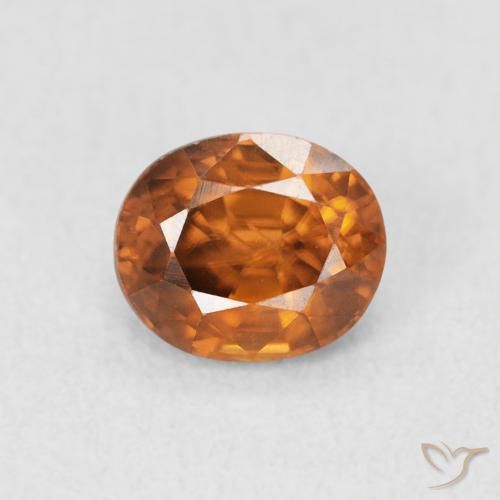 1.07ct Naturel Orange moyen Zircon, ovale, VVS-VS