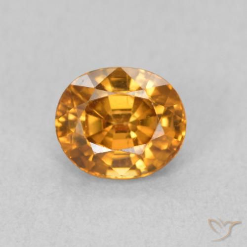 1.06ct Naturel Orange terreux Zircon, ovale, VVS-VS