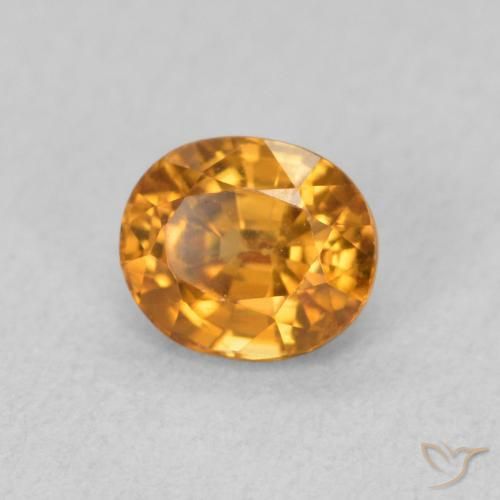 Zircon Orange terreux naturelle ovale, 1.06 ct, VVS-VS