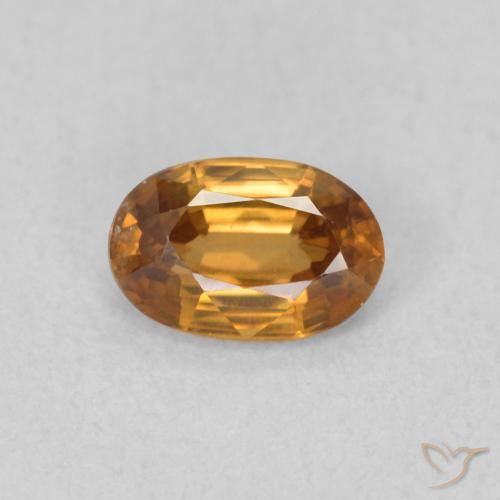 0.70ct Naturel Orange rouille Zircon, ovale, VVS-VS