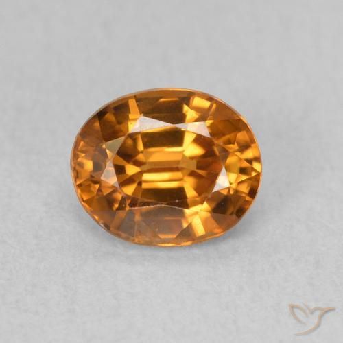1.06ct Naturel Orange terreux Zircon, ovale, VVS-VS